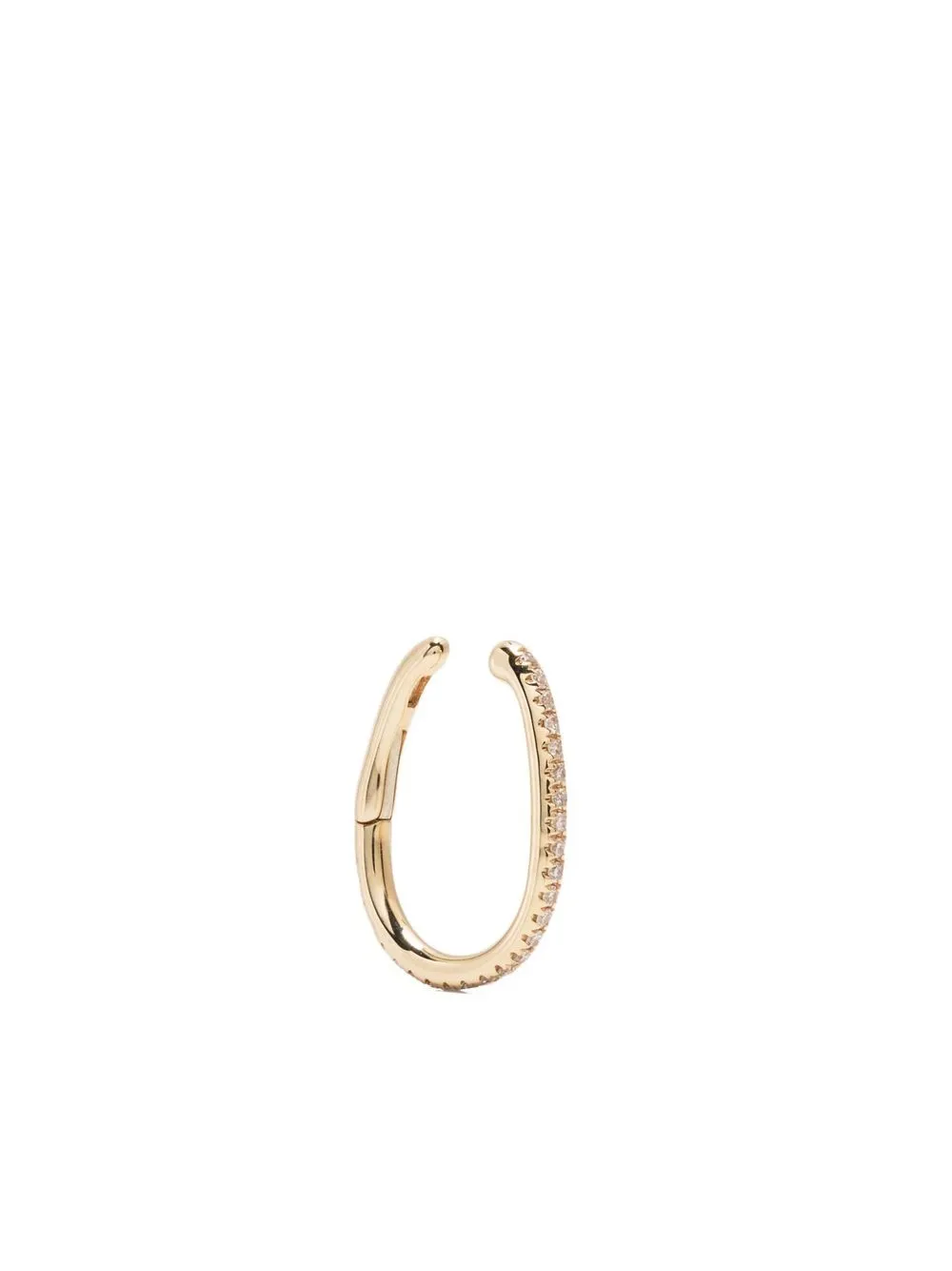 

Ef Collection 14kt yellow gold large diamond ear cuff