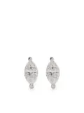 Ef Collection 14kt white gold diamond stud earrings - Silver