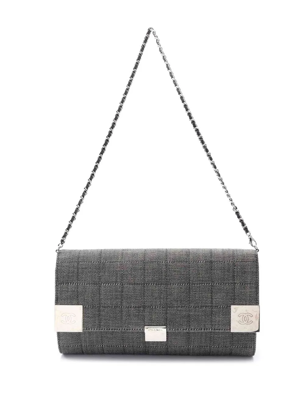 

Chanel Pre-Owned 2001-2003 Choco Bar denim shoulder bag - Blue