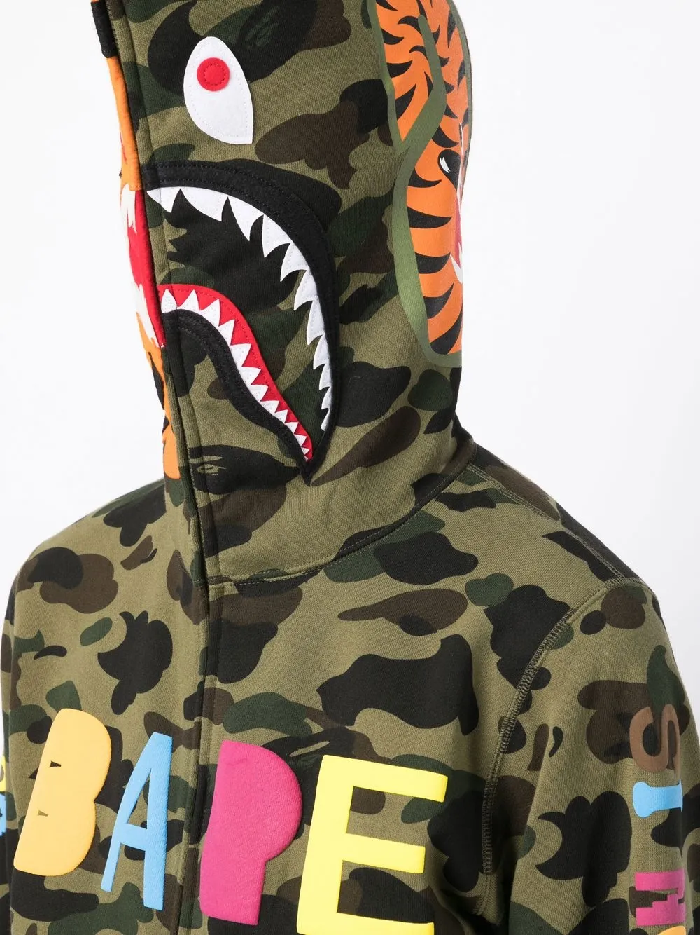 logo-print detail hoodie
