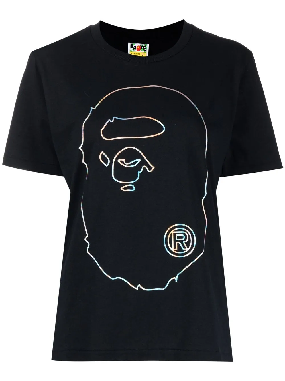 

A BATHING APE® playera con logo estampado - Negro