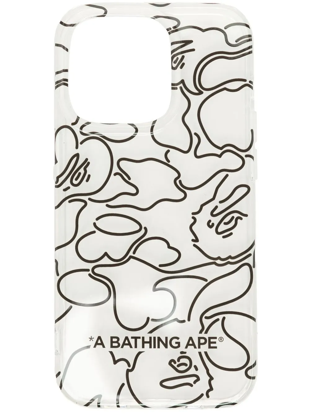 

A BATHING APE® camouflage-print Iphone 14 pro case - White