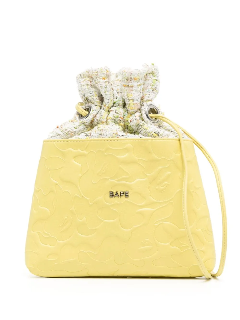 

A BATHING APE® panelled drawstring mini bag - Yellow