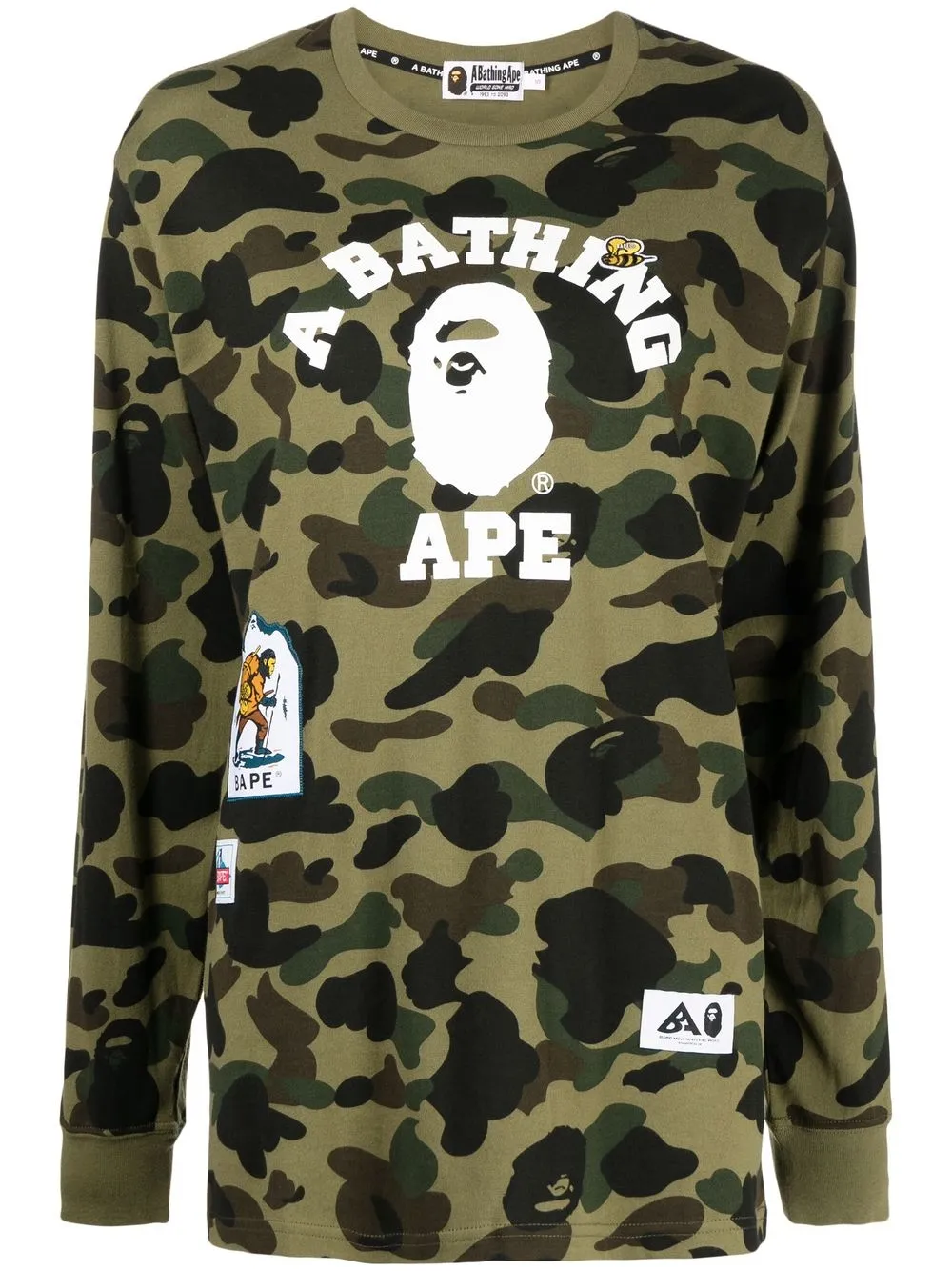 

A BATHING APE® camouflage-print cotton sweatshirt - Green