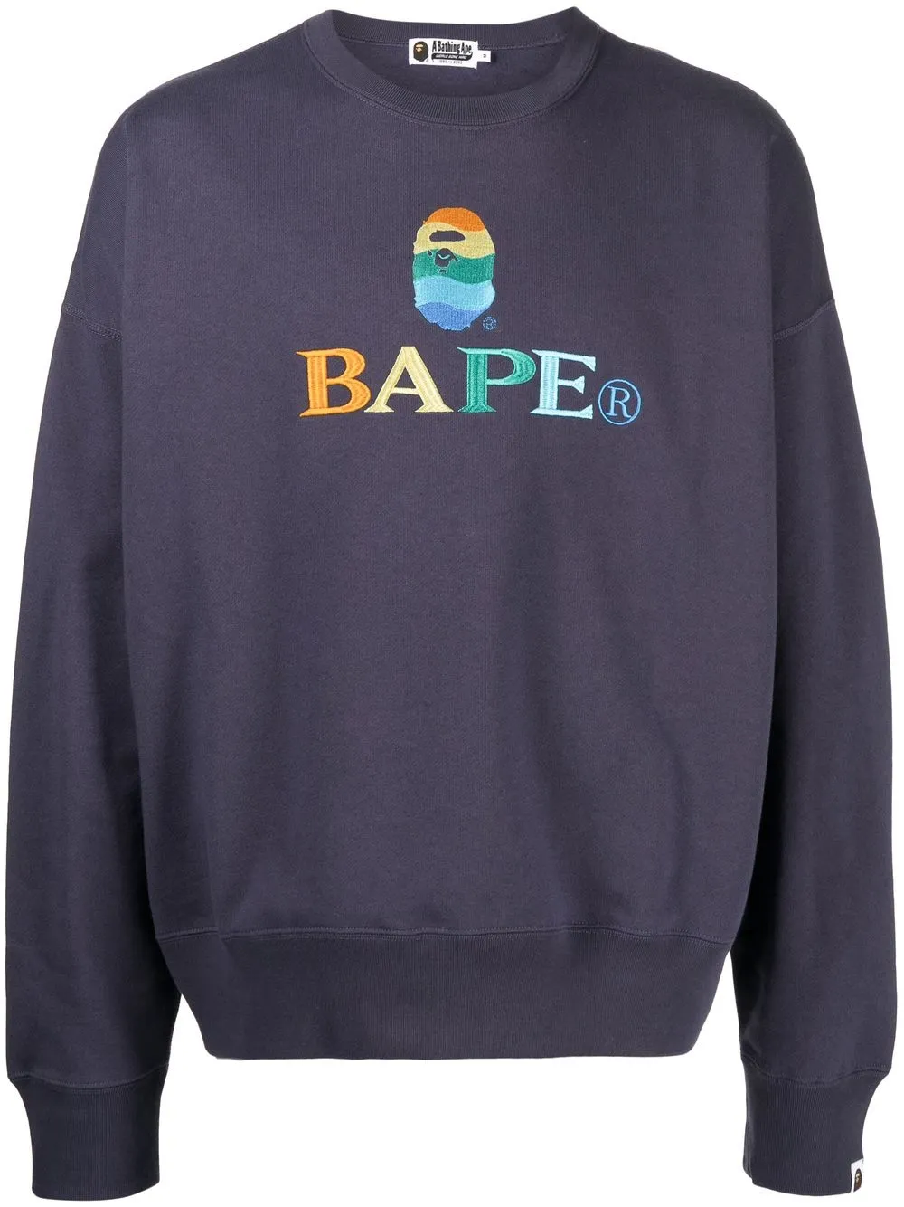 

A BATHING APE® logo-print detail sweatshirt - Blue