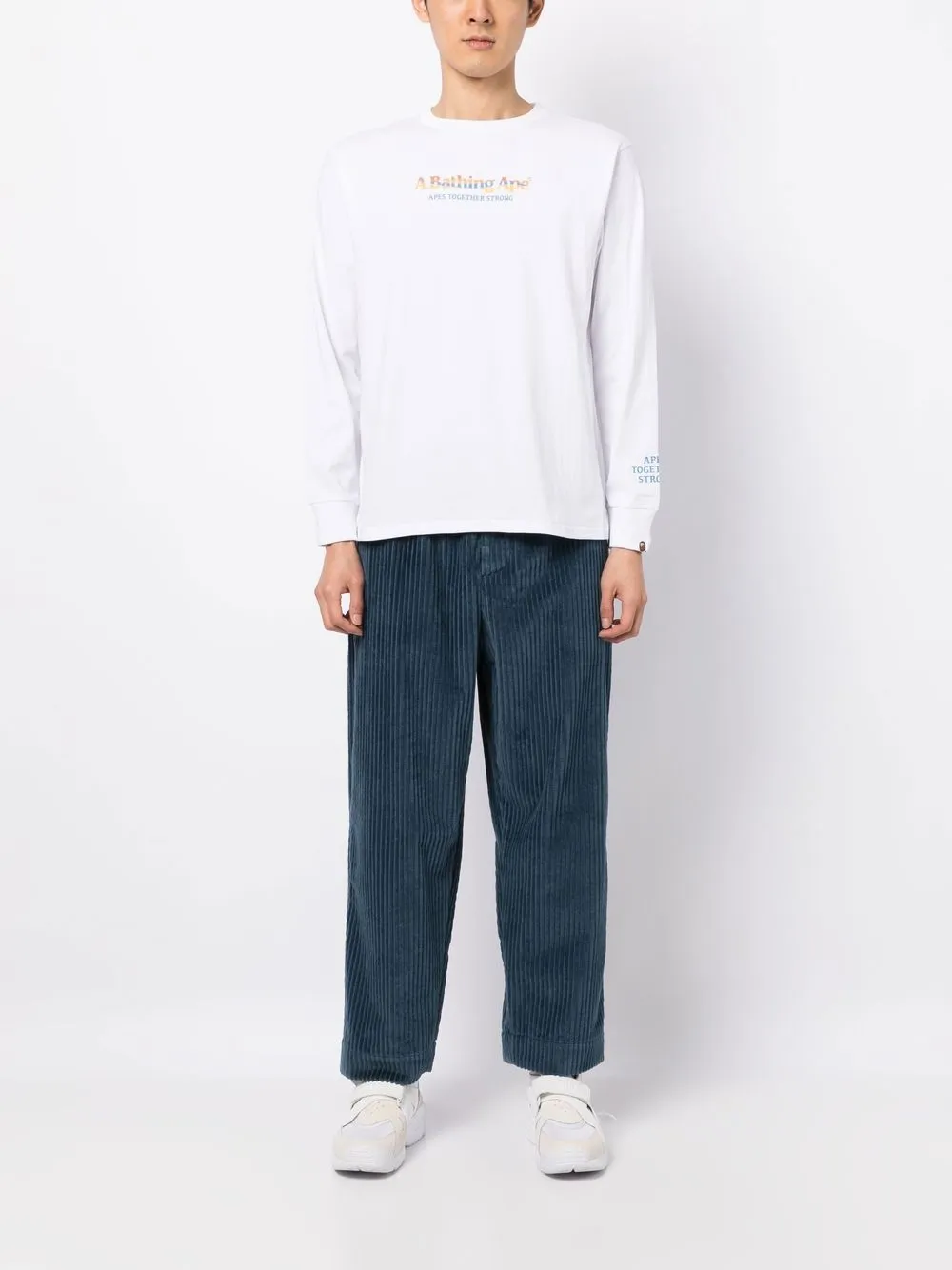 A BATHING APE® T-shirt met logoprint - Wit