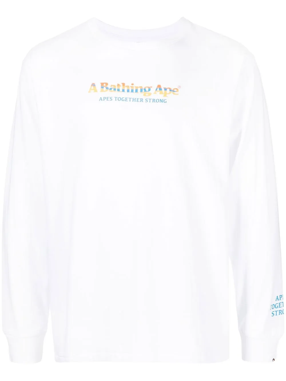 

A BATHING APE® logo-print cotton T-Shirt - White