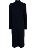Onefifteen ribbed-knit roll neck dress - Blue