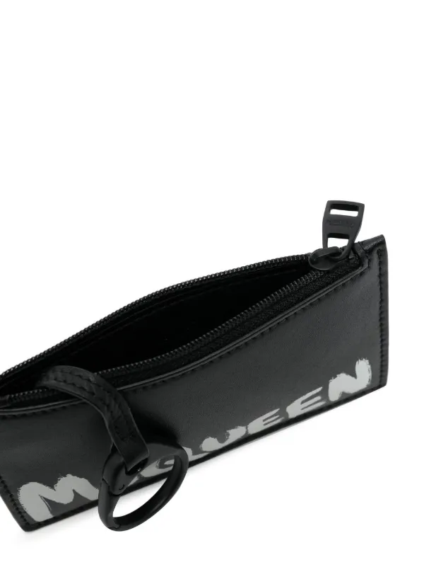 Alexander McQueen logo-print Leather Wallet | Black | FARFETCH