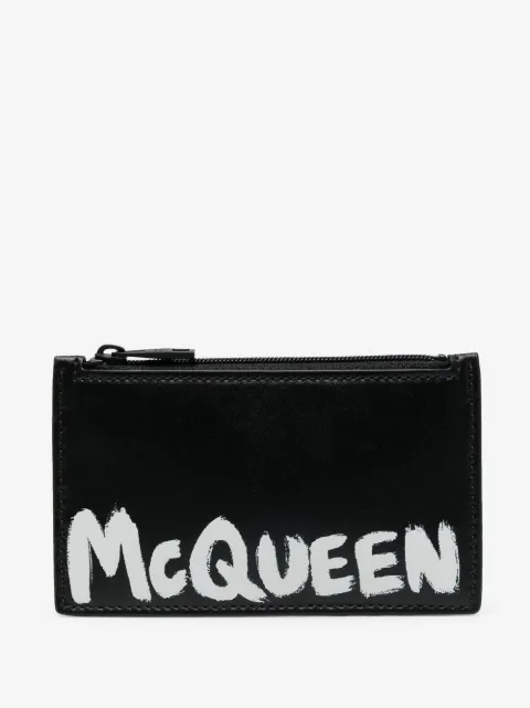 Alexander McQueen cartera con logo estampado