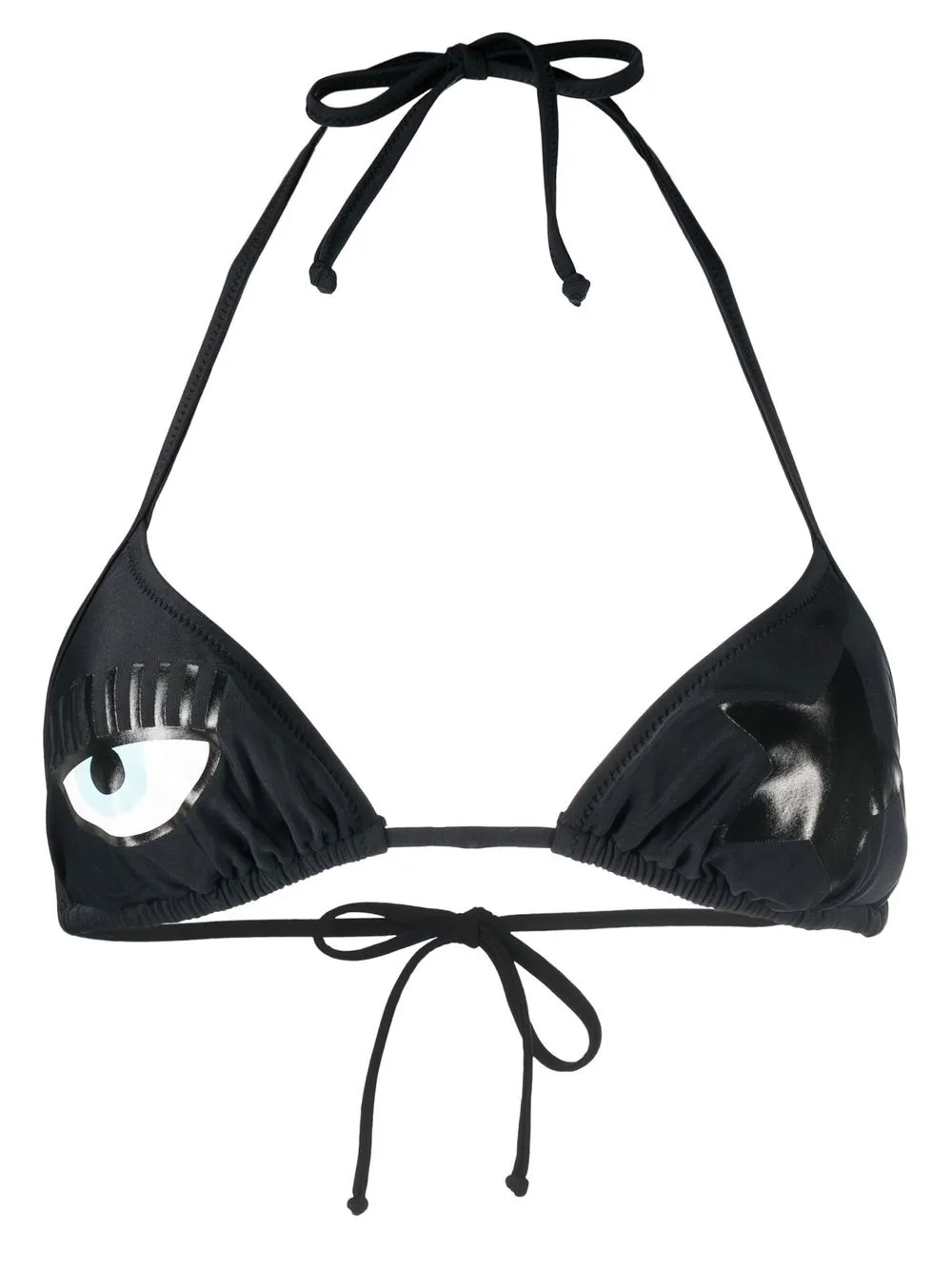 

Chiara Ferragni Eye Star halterneck bikini top - Black