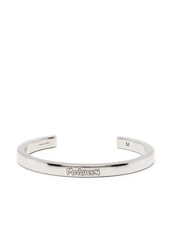 engraved logo cuff bracelet