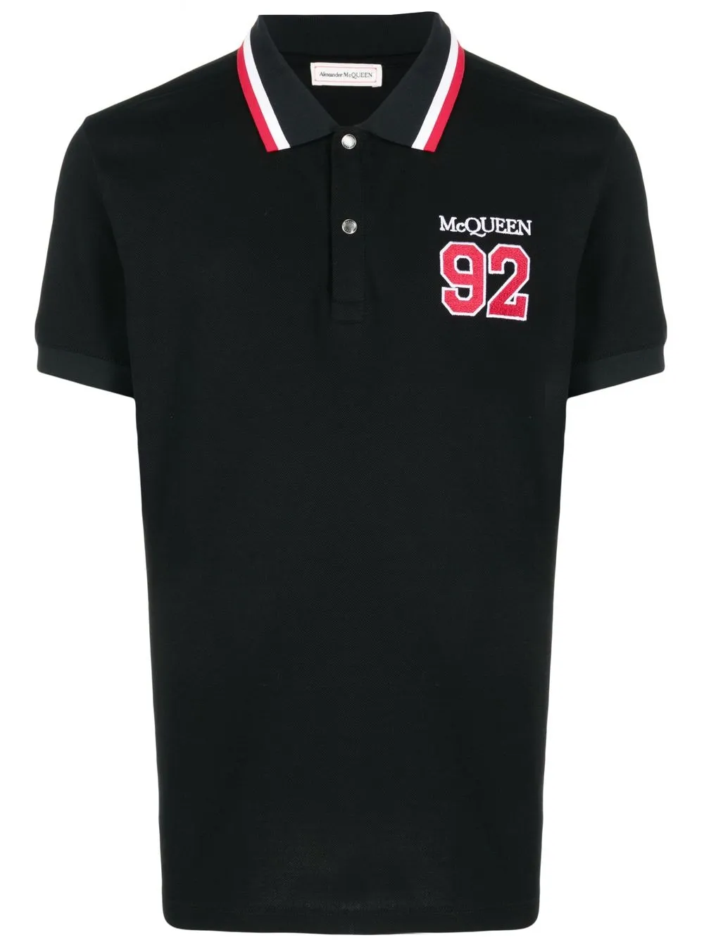 

Alexander McQueen logo-embroidered polo shirt - Black