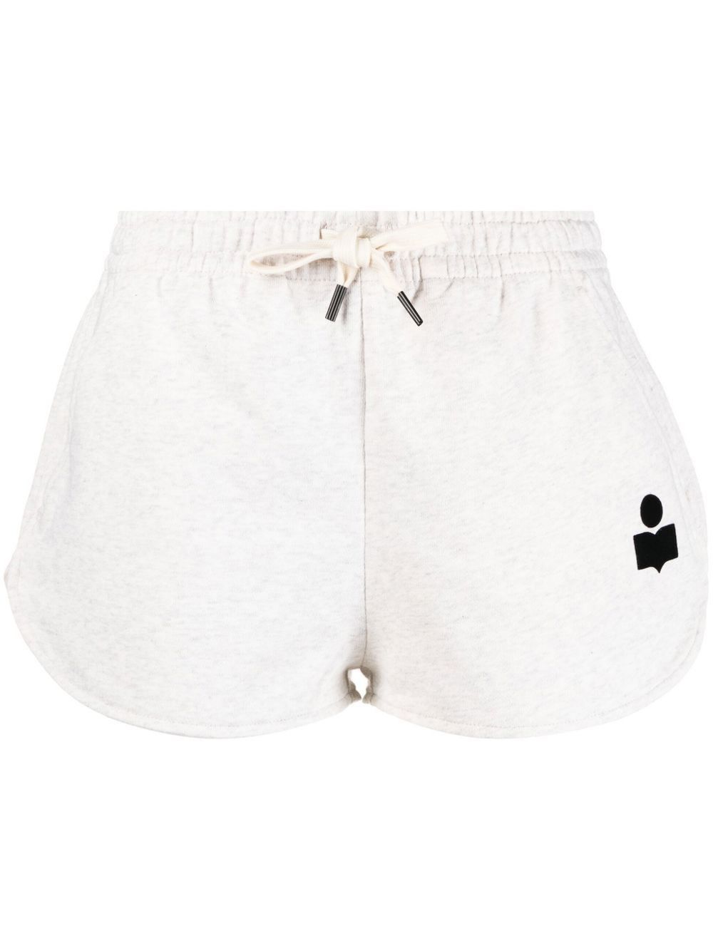 Marant Etoile Logo-print Track Shorts In Neutrals