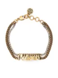 Alexander McQueen logo-lettering chain bracelet - Gold