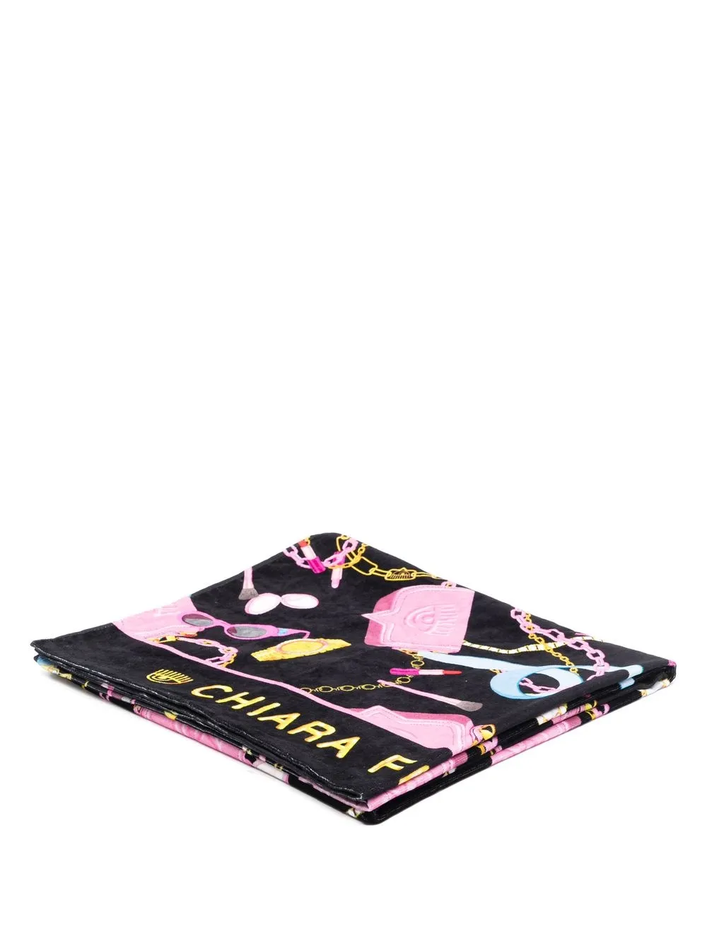 

Chiara Ferragni graphic-print beach towel - Black