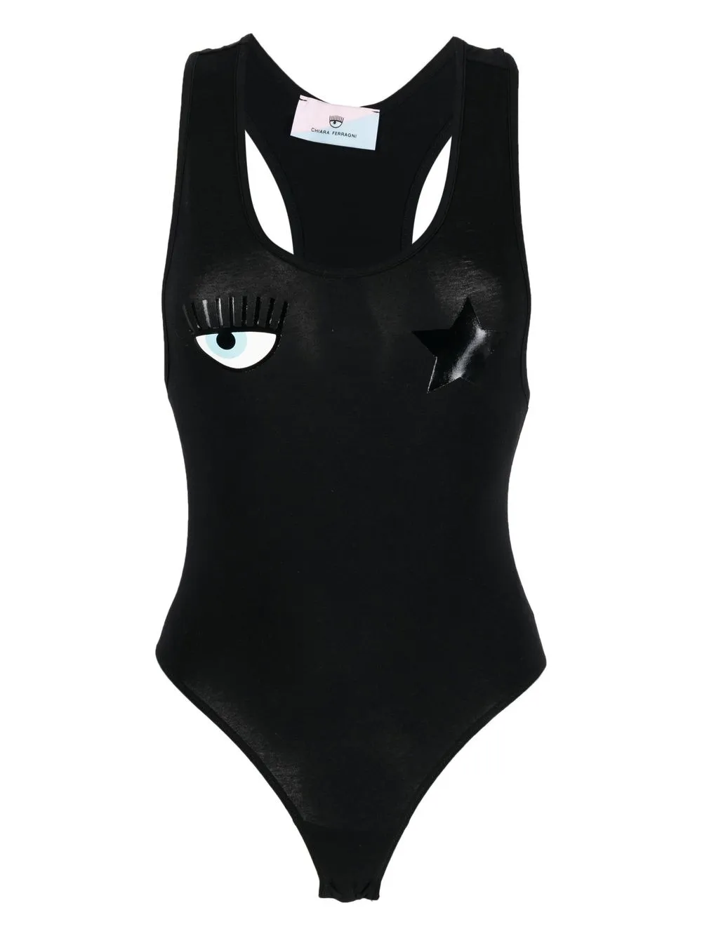 

Chiara Ferragni Eye Star scoop-neck bodysuit - Black