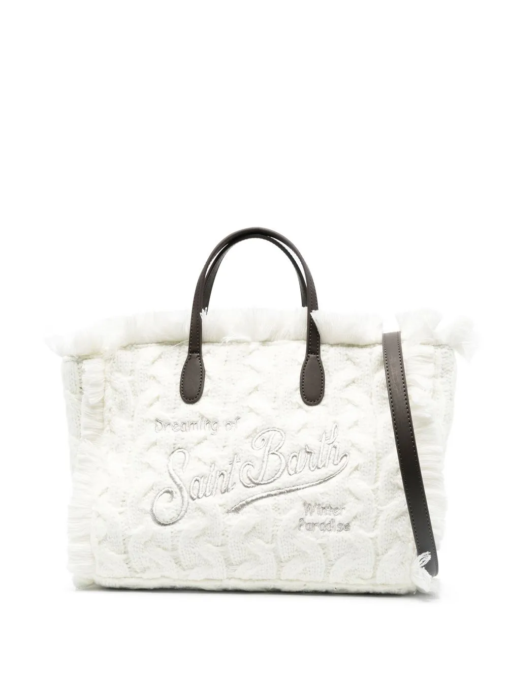 

MC2 Saint Barth embroidered-logo tote bag - White