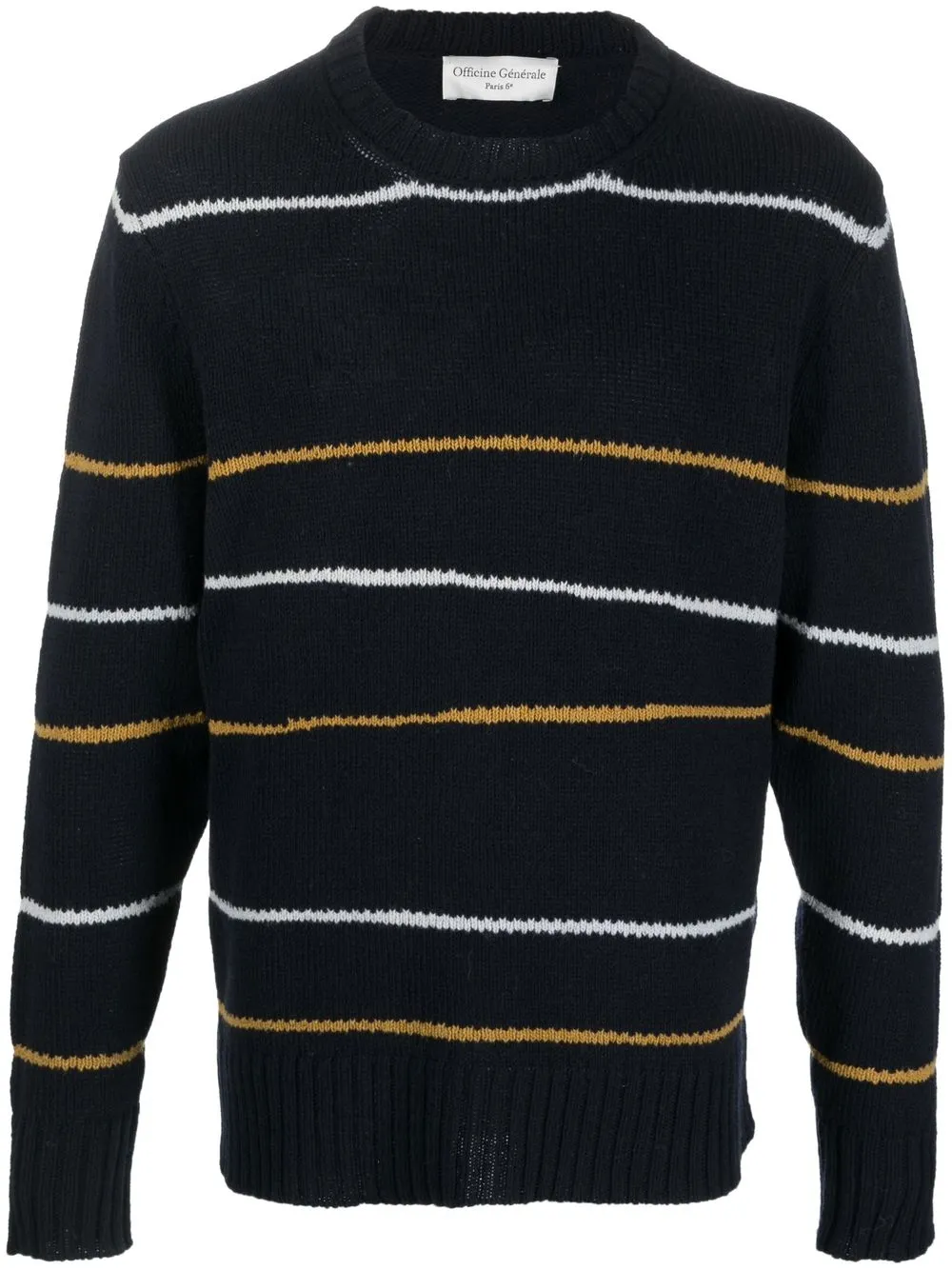 

Officine Generale striped crew neck jumper - Blue