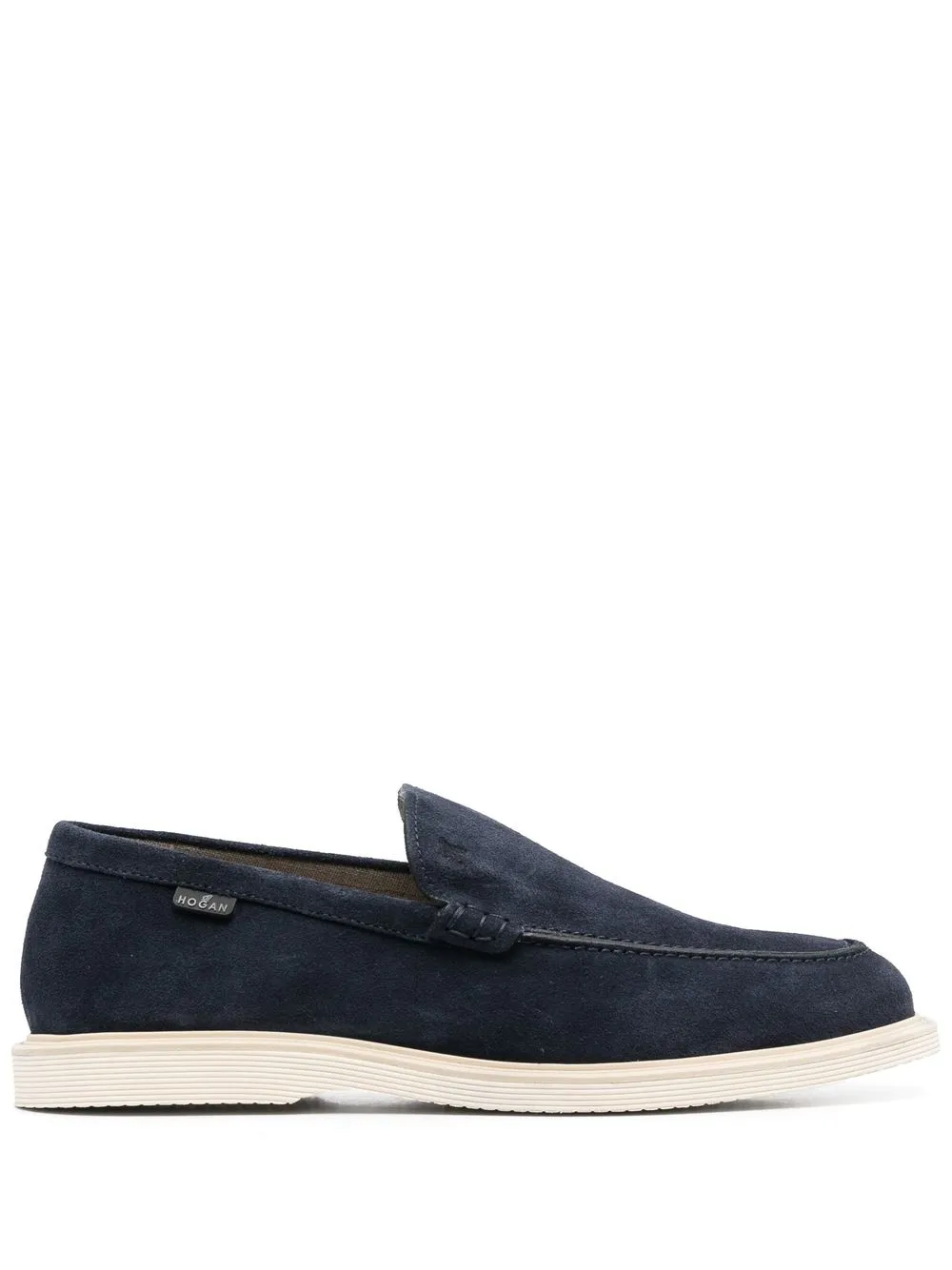 

Hogan almond-toe suede loafers - Blue