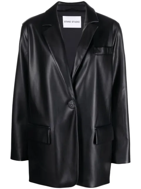 STAND STUDIO Jumbo faux-fur single-breasted blazer