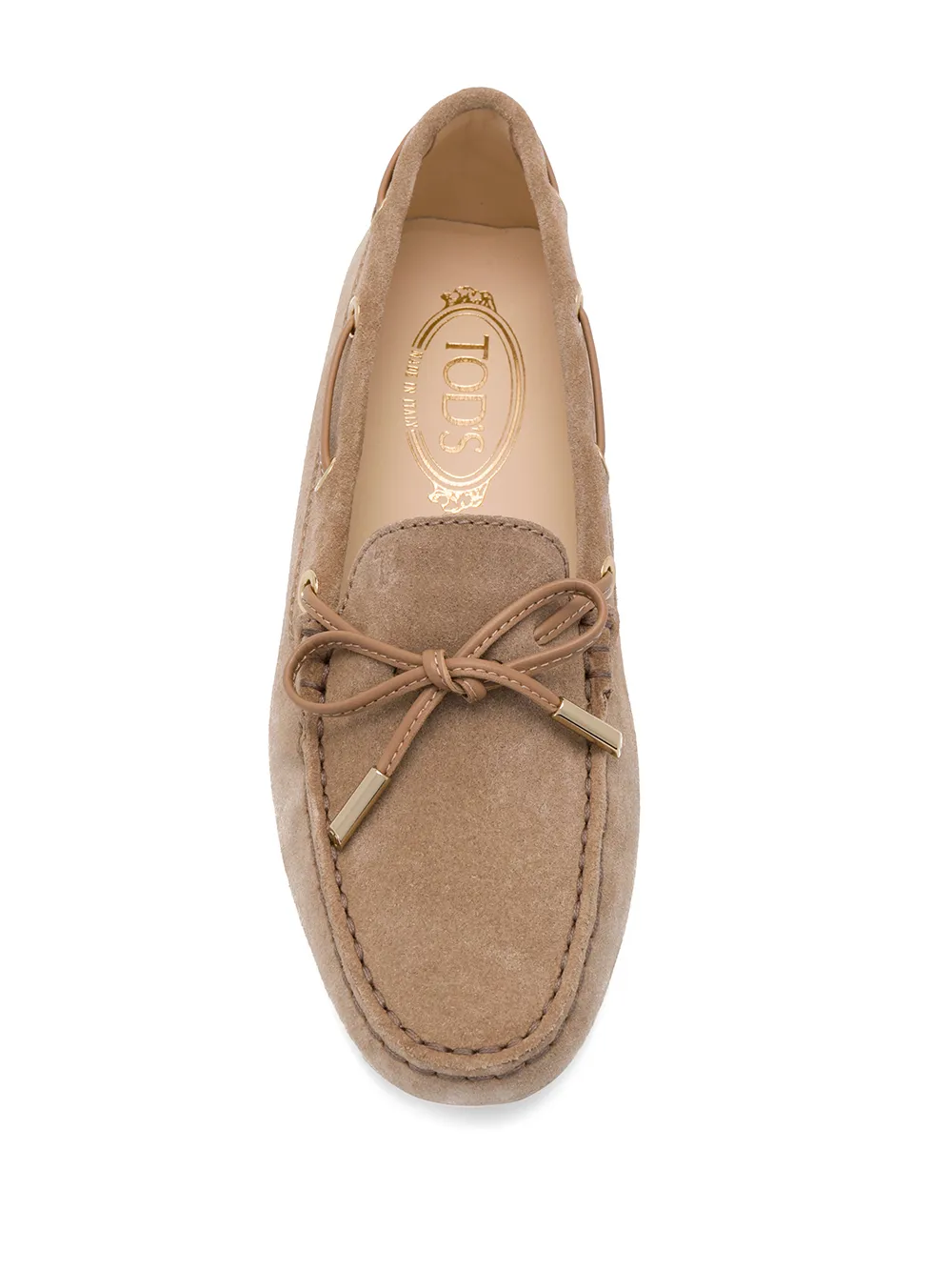 Tod's 'gommino' Loafer In Sand