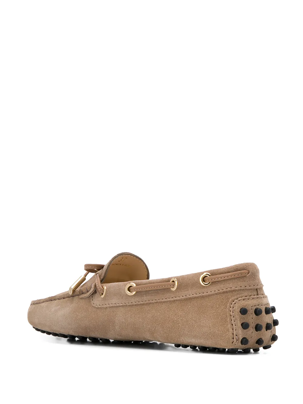 Tod's 'gommino' Loafer In Sand