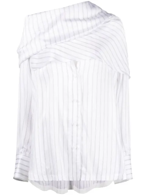 The Attico striped asymmetric shirt