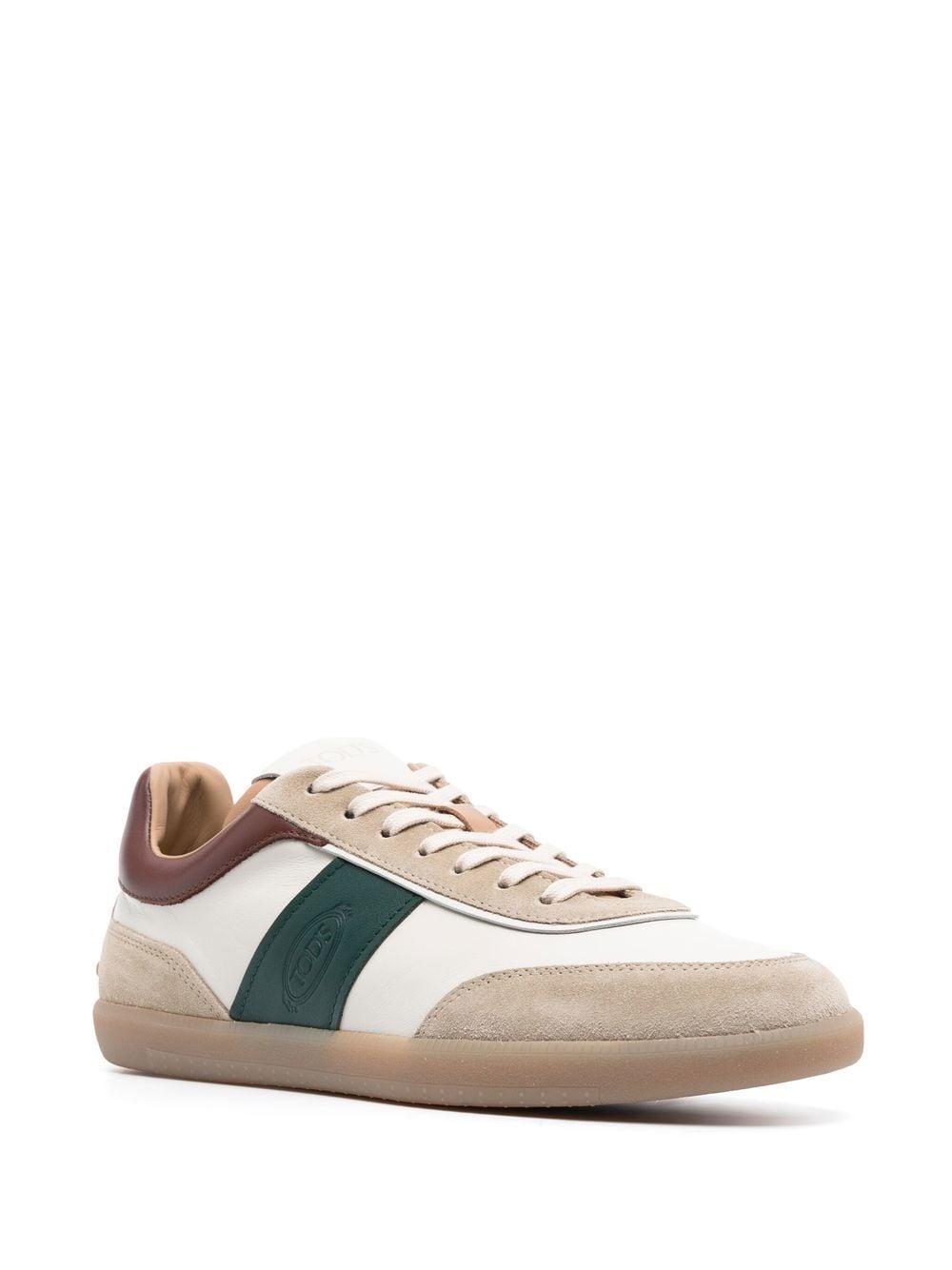 Shop Tod's Tabs Low-top Sneakers In Neutrals