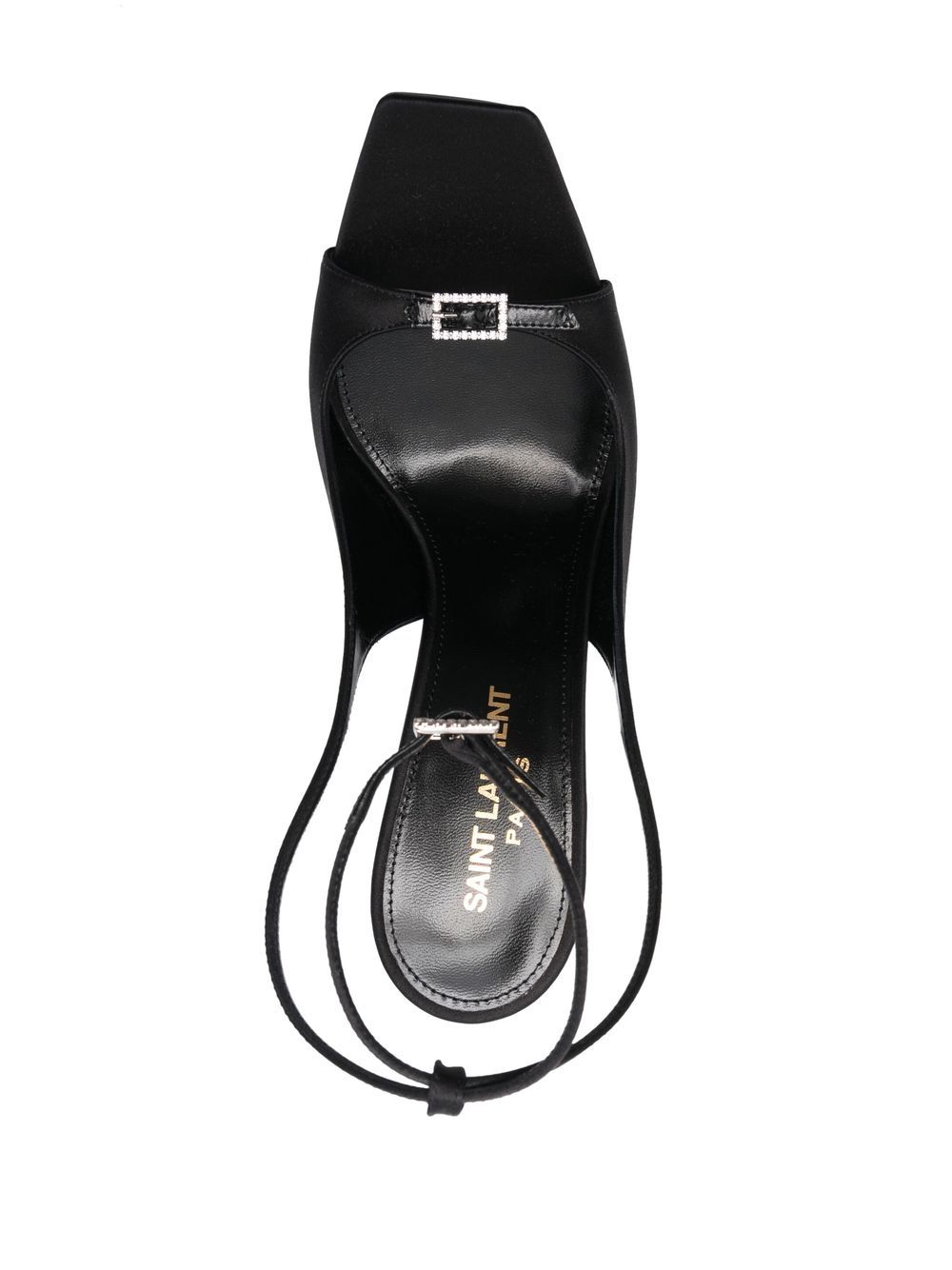 Shop Saint Laurent Cassie 110mm Sandals In Schwarz