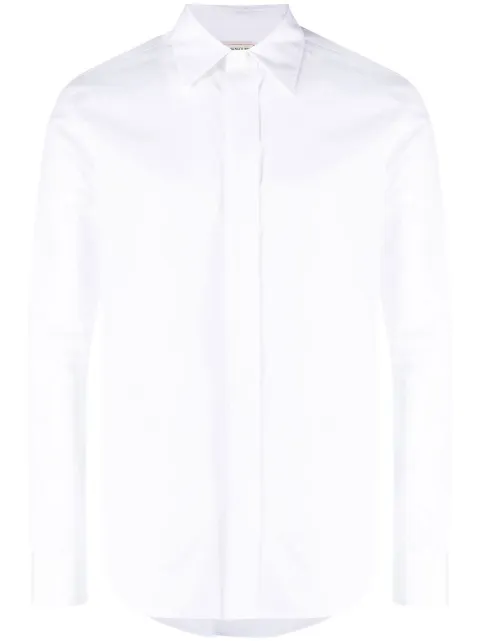 Alexander McQueen pointed-collar poplin shirt