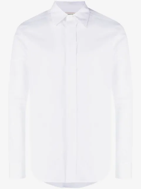 Alexander McQueen pointed-collar poplin shirt
