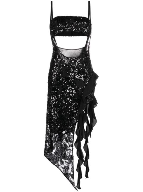 The Attico Nora embellished-lace dress
