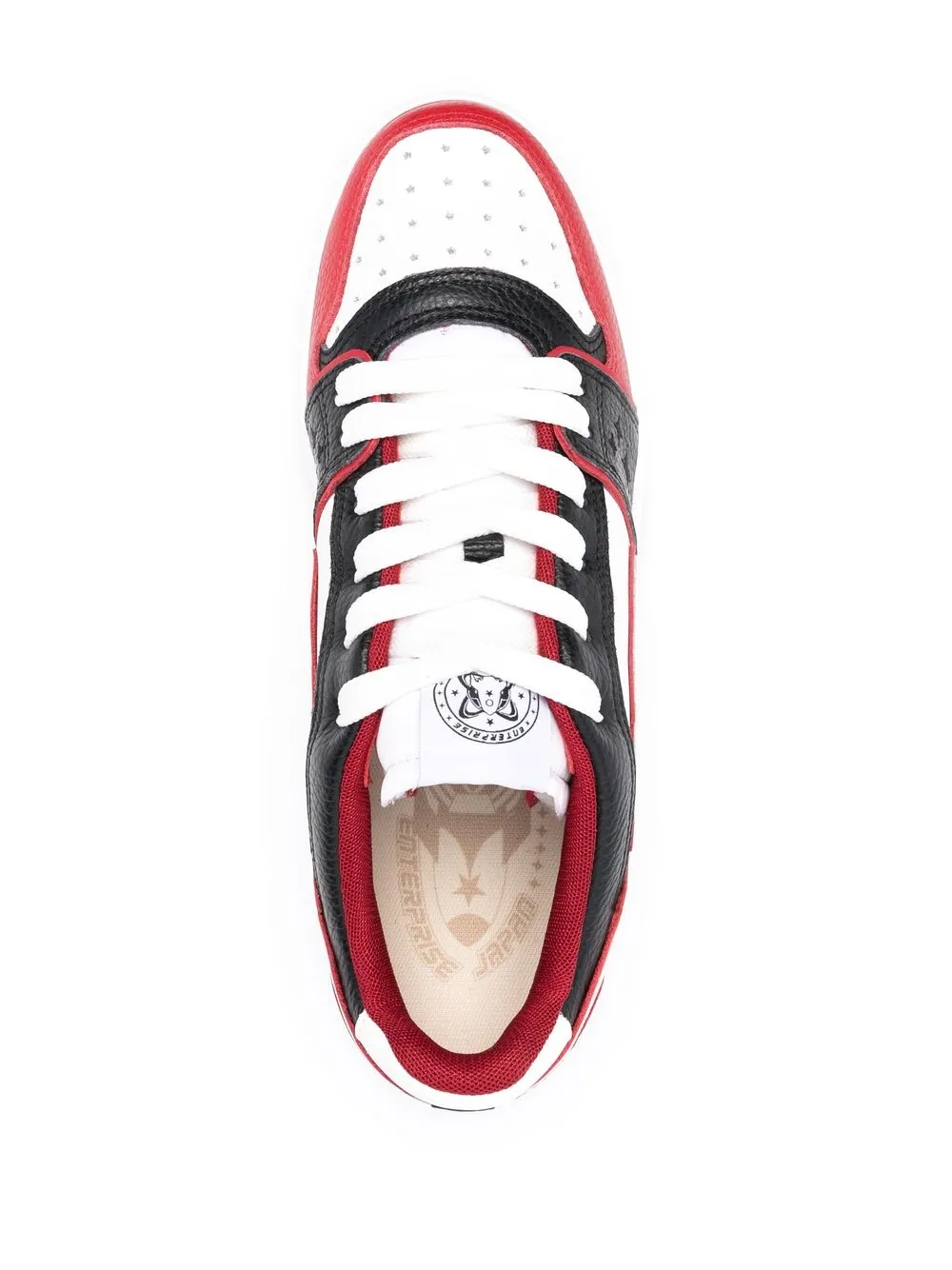 Shop Enterprise Japan Rocket Colour-block Sneakers In White