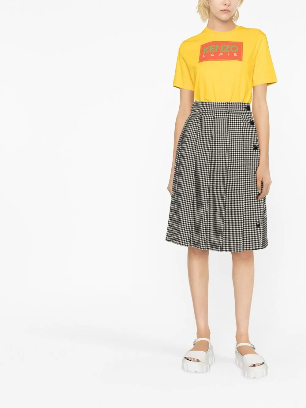 Kenzo T-shirt met logoprint - Geel