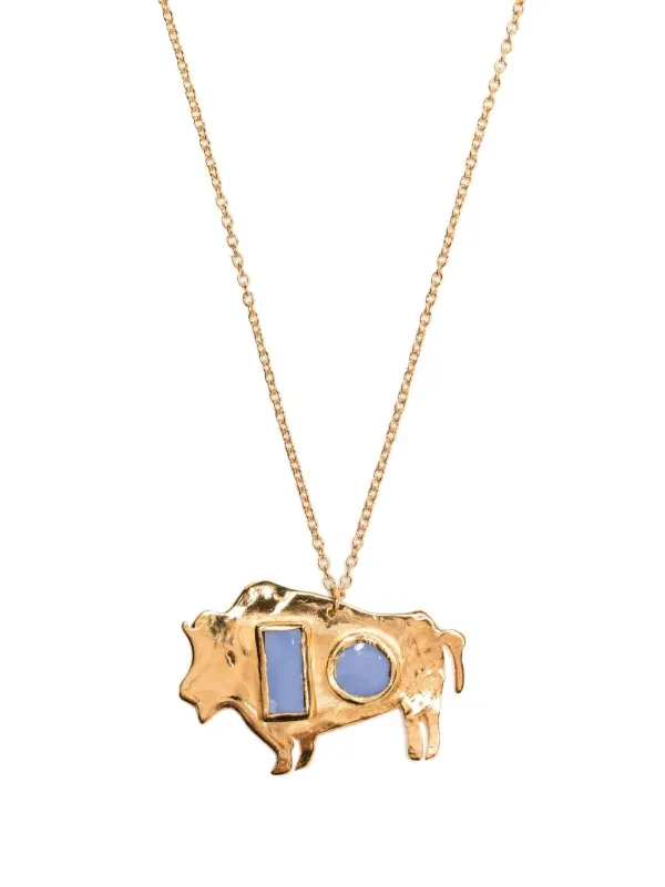 Gold cheap bull pendant