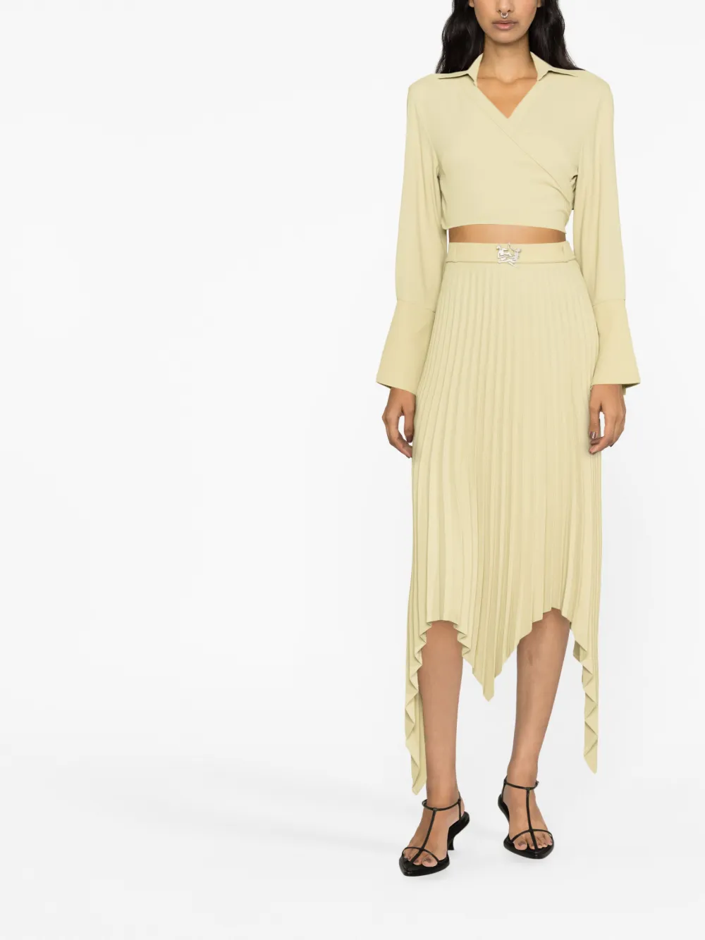 Thebe Magugu tie-back Cropped Wrap Top - Farfetch