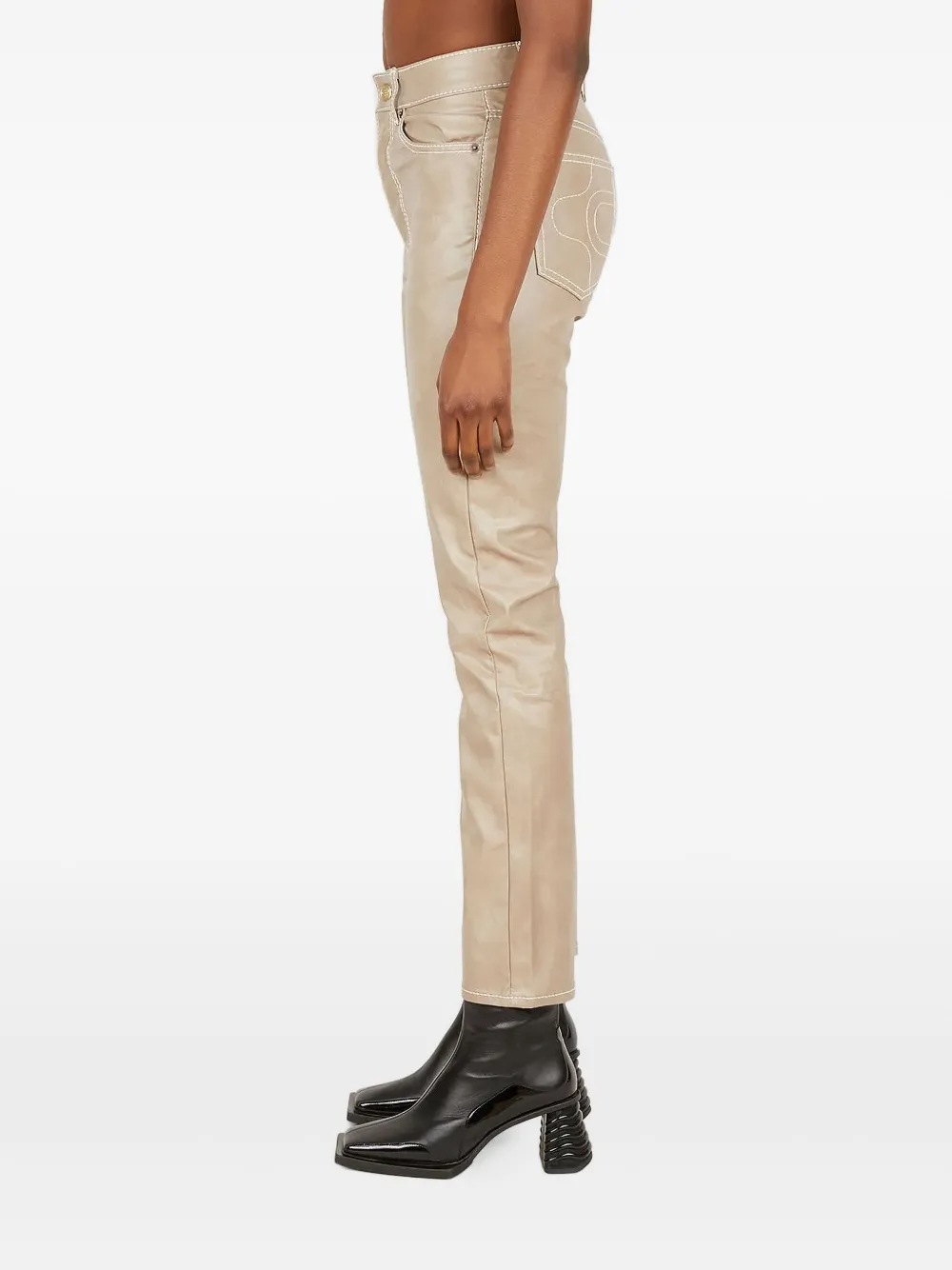 Eytys Solstice Vegan Leather Pants In Neutral