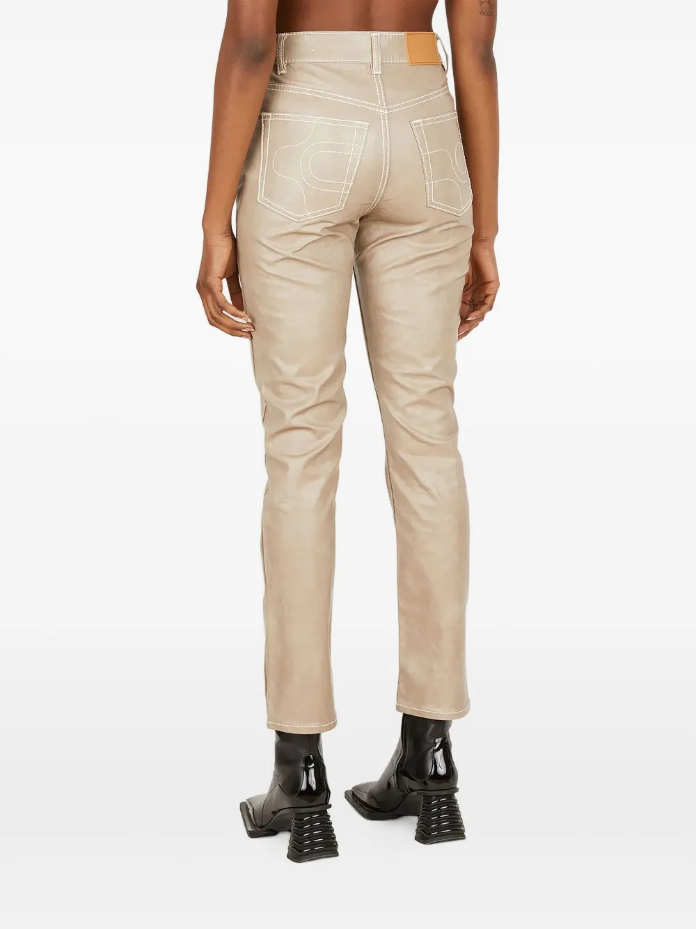 Eytys Solstice Vegan Leather Pants In Neutral