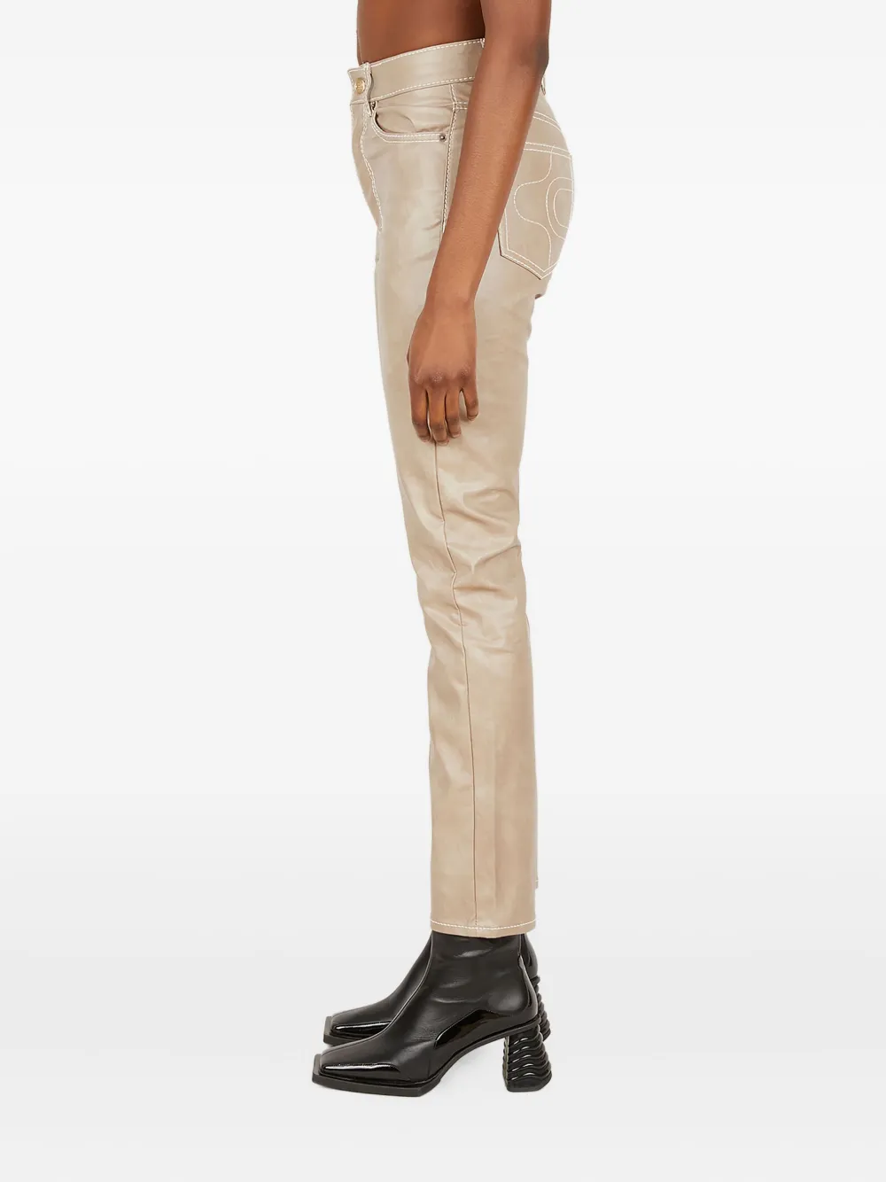 EYTYS Glanzende broek Beige