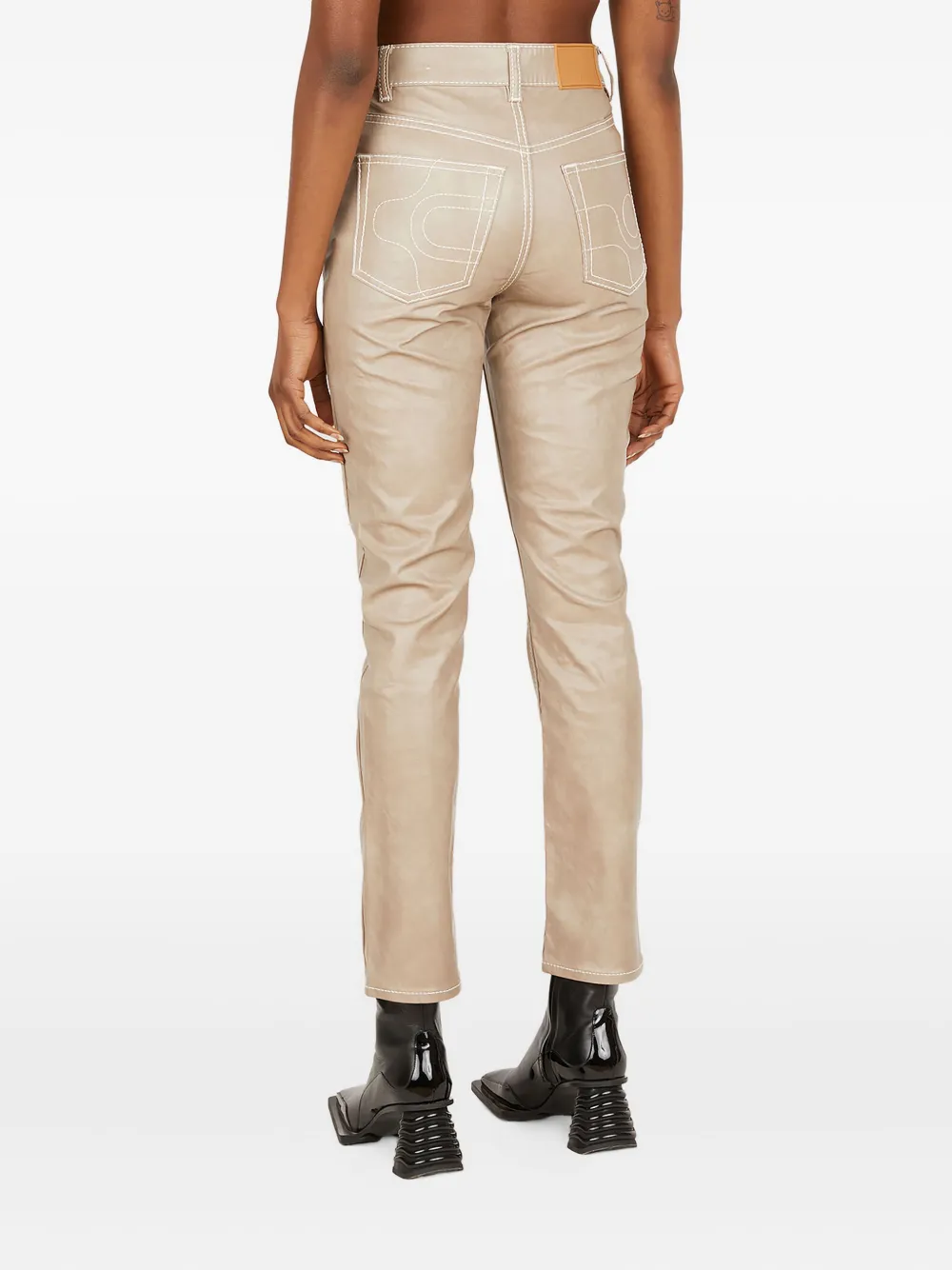 EYTYS Glanzende broek Beige