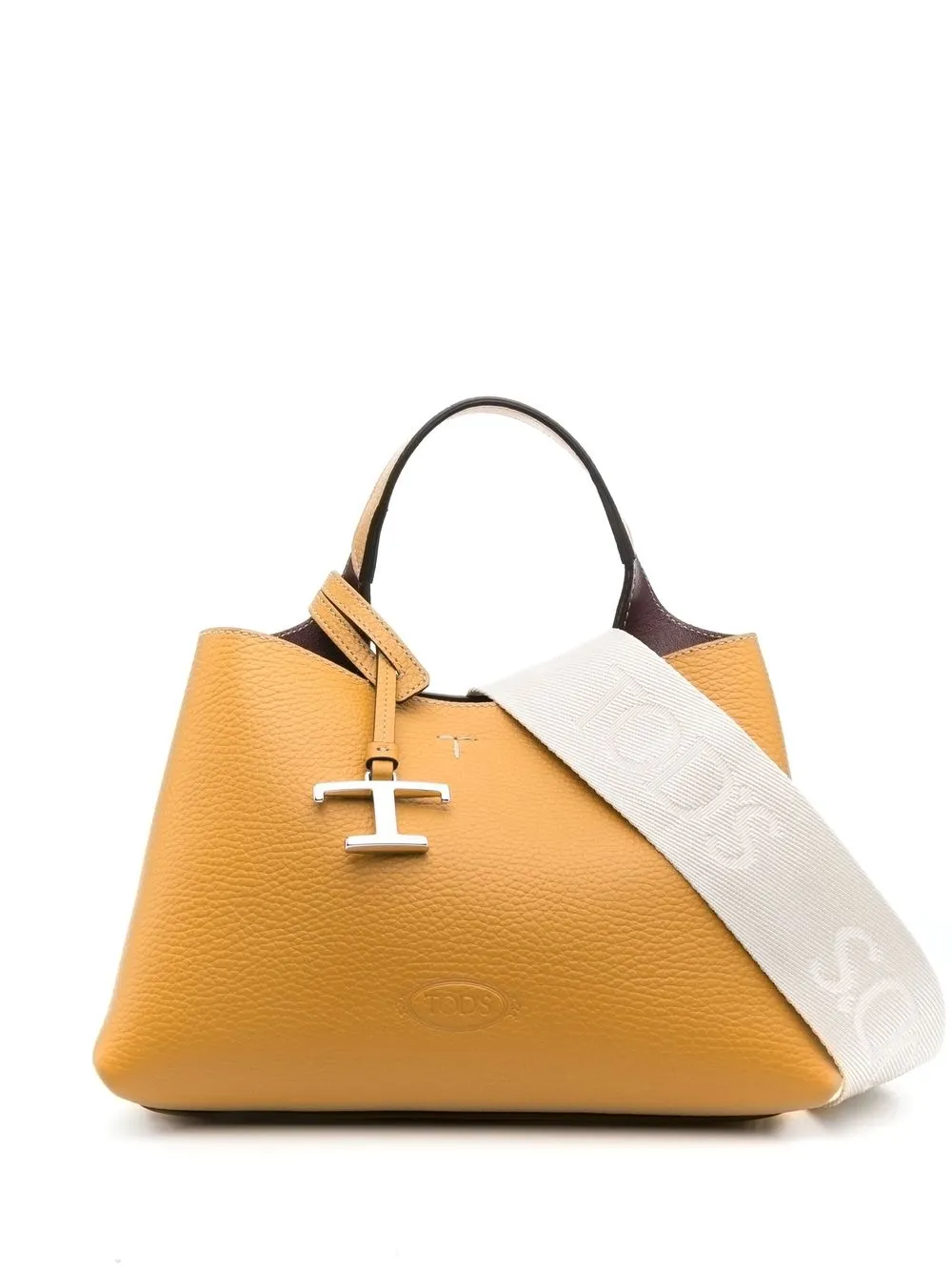 

Tod's logo-charm leather tote bag - Yellow