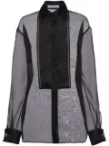Prada sheer organza shirt - Black