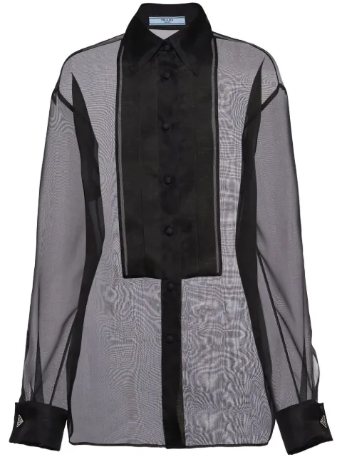 Prada sheer organza shirt