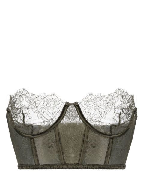 Maison Close lace-trim detail bustier top