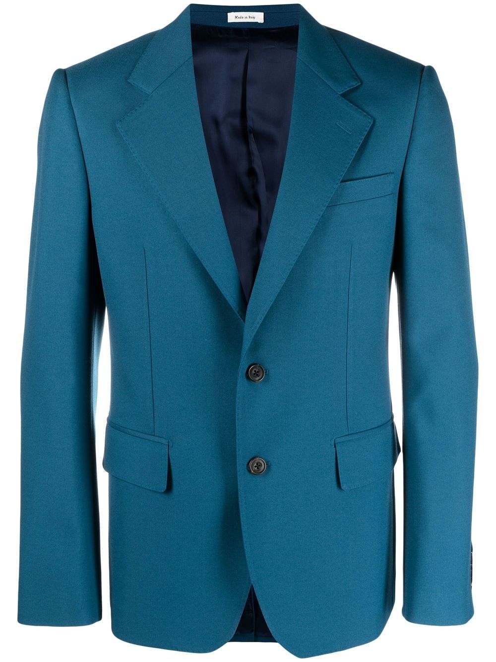 Shop Alexander Mcqueen Tailored Single-breasted Blazer In Blau