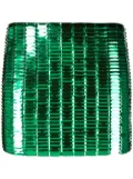 The Attico crystal-embellished fitted skirt - Green
