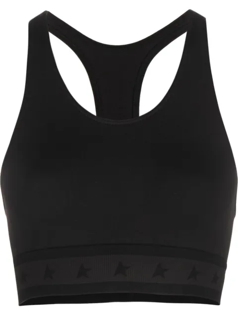 Golden Goose logo-underband racerback crop top