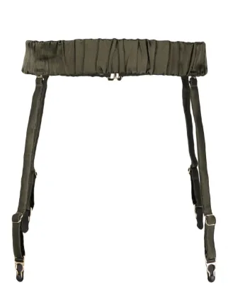 Maison Close Silk Garter Belt | Green