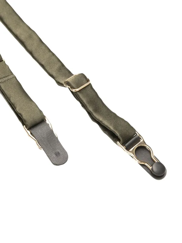 Maison Close Silk Garter Belt | Green | FARFETCH